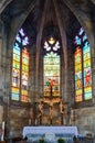 Interior altar of the Saint Etienne church in Bar le Duc Royalty Free Stock Photo