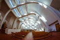 Interior of Alvar Aalto church in Riola Italy