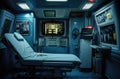 Interior of an ambulance with the necessary equipment for patient care