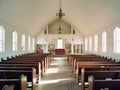 Interior of an American Amish Church - generative AI