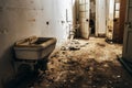 Interior of Amiantos abandoned hospital on Cyprus