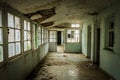 Interior of Amiantos abandoned hospital on Cyprus