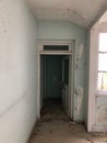 Interior of Amiantos abandoned hospital in mountain region of Trodos, Cyprus
