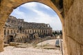 Interior of the Amphitheater  in El Djem, Tunisia Royalty Free Stock Photo
