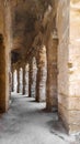 Interior of Amphitheatre of El Jem in Tunisia Royalty Free Stock Photo