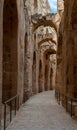 Interior of Amphitheatre of El Jem in Tunisia Royalty Free Stock Photo