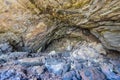 Interior of the Ana Kai Tangata cave, the cave of the cannibals