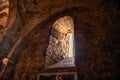 Interior of an ancient Albanian church located in Kish Village, Azerbaijan Royalty Free Stock Photo