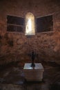 Interior of an ancient Albanian church located in Kish Village, Azerbaijan Royalty Free Stock Photo