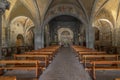 The interior of the ancient basilica of San Flaviano in Montefiascone, Italy
