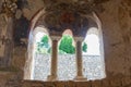 Interior of ancient Byzantine Greek Church of Saint Nicholas the Wonderworker Royalty Free Stock Photo
