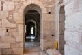 Interior of ancient Byzantine Greek Church of Saint Nicholas the Wonderworker Royalty Free Stock Photo