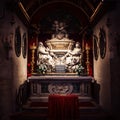 Interior of ancient Cathedral of Saint Domnius inside the Diocletian`s Palace section in Split, Croatia