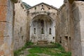 The interior of an ancient church in an abandoned medieval village in the Pisan mountains Royalty Free Stock Photo