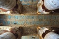 Interior of ancient egypt temple in Dendera