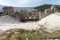 Interior of the ancient Greek theater Odeon of Herodes Atticus in Athens, Greece Royalty Free Stock Photo