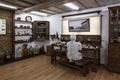 Interior of an ancient Mountain pharmacy in Barnaul, laboratory. Altai Region, Siberia Royalty Free Stock Photo