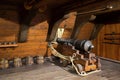 Interior of an ancient pirate ship