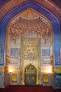 Interior of ancient Tillya Kary Madrassah in Samarkand