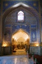 Interior of ancient Tillya Kary Madrassah in Samarkand