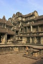 Interior of Angkor Wat temple, Siem Reap, Cambodia Royalty Free Stock Photo