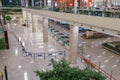 Interior of the Ankara Esenboga Airport international terminal ESB. Airport terminal area with passport control area