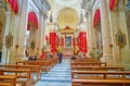 Interior of Annunciation Church, Birgu, Malta