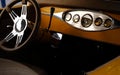 Interior of antique car Royalty Free Stock Photo