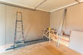 Interior of apartment during construction, remodeling, renovation, extension, restoration and reconstruction - ladde Royalty Free Stock Photo