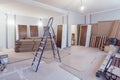 Interior of apartment during construction, remodeling, renovation, extension, restoration and reconstruction - ladde Royalty Free Stock Photo