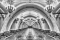 Interior of Arbatskaya subway station in Moscow, Russia Royalty Free Stock Photo