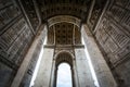 The interior of the Arc de Triomphe, in Paris, France. Royalty Free Stock Photo
