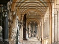 The interior of the arcade at the Mirogoj Zagreb cemetery Royalty Free Stock Photo