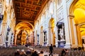 Interior of Archbasilica of St. John Lateran in Rome Royalty Free Stock Photo