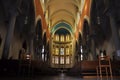 Interior, arches of Capuchin Church of Our Lady of Lourdes in Rijeka.