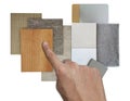 interior architect chooses material samples. Royalty Free Stock Photo