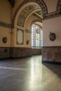 Interior architectural details of the historical Haydarpasha station in Istanbul Royalty Free Stock Photo