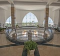 Interior architecture of atrium lobby in hotel resort Royalty Free Stock Photo