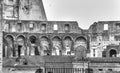 Interior architecture of Colosseum ruins, Rome - Italy Royalty Free Stock Photo