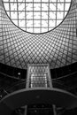 Interior architecture at the Fulton Center, in the Financial District, Manhattan, New York City