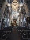 Interior architecture of Scheldt gothic Saint Nicholas Church Sint-Niklaaskerk Ghent East Flanders Flemish Belgium