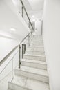 Interior arhitectural design. The stairs between floors from a new flat building.