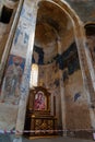 Interior of Armenian Cathedral Church of Holy Cross on Akdamar Island. Turkey Royalty Free Stock Photo