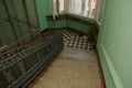 Interior in Art Nouveau style, a fragment of the stairs of the house of Ellrich on Lenin Street Royalty Free Stock Photo