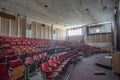 Interior of Assembly Hall of the Palace of Culture named after T.G. Shevchenko after russian army attack.Borodyanka, Kyiv oblast