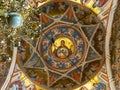 Interior of the Assumption Cathedral in the Orthodox monastery in Putna, Romania