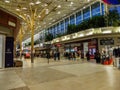 Interior of Auchan supermarket and PÃÂ´le Europe mall. Auchan is a French international retail group and outlet