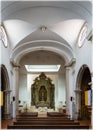 Interior of Aveiro Cathedral, Portugal Royalty Free Stock Photo