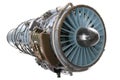 Interior of a aviation jet engine Royalty Free Stock Photo