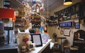 interior of a bar with lots of vintage products in the city of bath